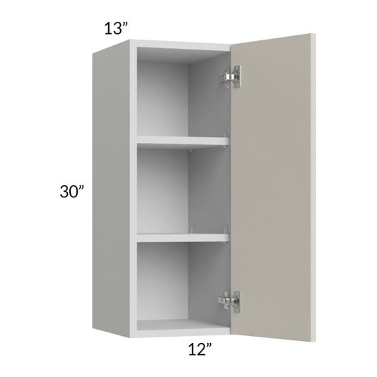 RTA Milan Beige Matte 12" x 30" Wall Cabinet-Right Hinged
