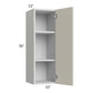 RTA Milan Beige Matte 12" x 36" Wall Cabinet-Right Hinged with 1 Finished Side