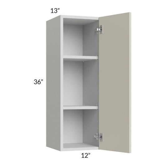 RTA Milan Beige Matte 12" x 36" Wall Cabinet-Right Hinged