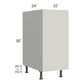 RTA Milan Beige Matte 15" Full Height Door Base Cabinet-Left Hinged with 1 Roll Out Tray