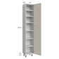 RTA Milan Beige Matte 15" x 13" x 84" Pantry Cabinet (13" depth)-Left Hinged with 2 Finished Sides