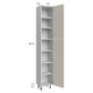 RTA Milan Beige Matte 15" x 13" x 90" Pantry Cabinet (13" depth)-Right Hinged with 2 Finished Sides