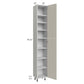 RTA Milan Beige Matte 15" x 13" x 96" Pantry Cabinet (13" depth)-Left Hinged