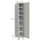RTA Milan Beige Matte 15" x 24" x 84" Pantry Cabinet (24" depth)-Left Hinged with 2 Finished Sides