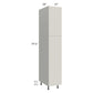 RTA Milan Beige Matte 15" x 24" x 84" Pantry Cabinet (24" depth)-Right Hinged with 1 Finished Side