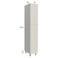 RTA Milan Beige Matte 15" x 24" x 90" Pantry Cabinet (24" depth)-Left Hinged with 4 Roll Out Trays