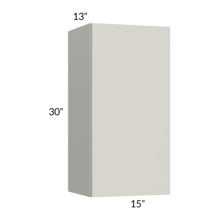 RTA Milan Beige Matte 15" x 30" Wall Cabinet-Right Hinged