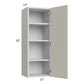 RTA Milan Beige Matte 15" x 42" Wall Cabinet-Left Hinged with 2 Finished Sides