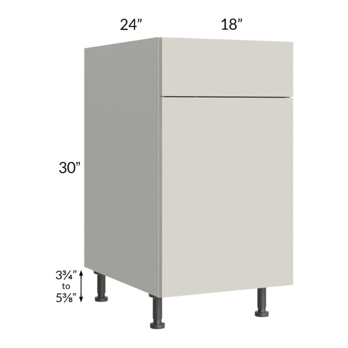 RTA Milan Beige Matte 18" Base Cabinet-Left Hinged