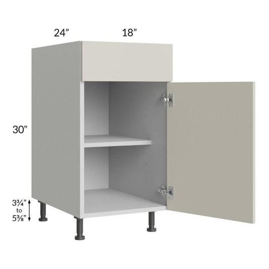RTA Milan Beige Matte 18" Base Cabinet-Right Hinged