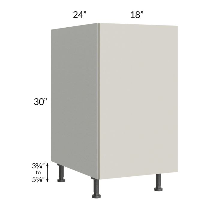 RTA Milan Beige Matte 18" Full Height Door Base Cabinet-Right Hinged