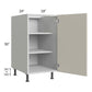 RTA Milan Beige Matte 18" Full Height Door Base Cabinet-Right Hinged