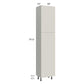 RTA Milan Beige Matte 18" x 13" x 84" Pantry Cabinet (13" depth)-Right Hinged with 1 Finished Side