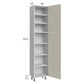 RTA Milan Beige Matte 18" x 13" x 84" Pantry Cabinet (13" depth)-Right Hinged with 2 Finished Sides