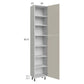 RTA Milan Beige Matte 18" x 13" x 90" Pantry Cabinet (13" depth)-Left Hinged