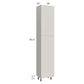 RTA Milan Beige Matte 18" x 13" x 90" Pantry Cabinet (13" depth)-Right Hinged with 2 Finished Sides