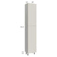 RTA Milan Beige Matte 18" x 13" x 96" Pantry Cabinet (13" depth)-Right Hinged with 1 Finished Side