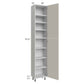 RTA Milan Beige Matte 18" x 13" x 96" Pantry Cabinet (13" depth)-Right Hinged with 2 Finished Sides