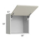 RTA Milan Beige Matte 18" x 18" Lift-Up Door Wall Cabinet with 1 Finished End Panel