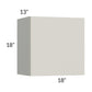 RTA Milan Beige Matte 18" x 18" Lift-Up Door Wall Cabinet with 2 Finished End Panels