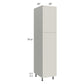 RTA Milan Beige Matte 18" x 24" x 84" Pantry Cabinet (24" depth)-Right Hinged with 1 Finished Side