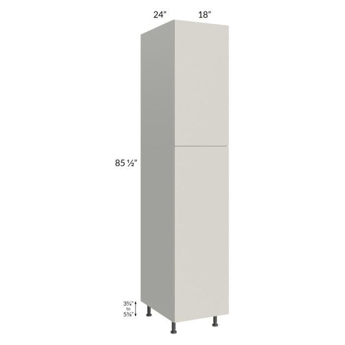 RTA Milan Beige Matte 18" x 24" x 90" Pantry Cabinet (24" depth)-Left Hinged