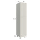 RTA Milan Beige Matte 18" x 24" x 90" Pantry Cabinet (24" depth)-Left Hinged with 1 Finished Side