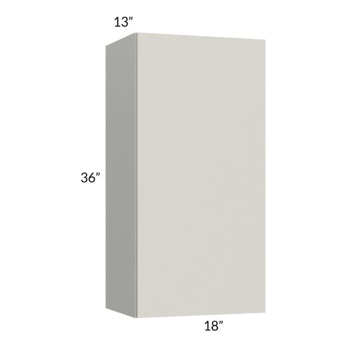 RTA Milan Beige Matte 18" x 36" Wall Cabinet-Left Hinged