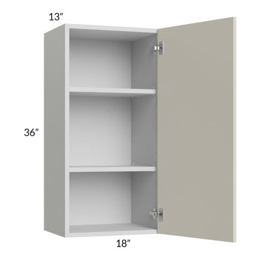 RTA Milan Beige Matte 18" x 36" Wall Cabinet-Right Hinged