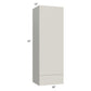 RTA Milan Beige Matte 18" x 54" x 15" Wall Cabinet-Right Hinged with Drawers and 1 Finished End Panel