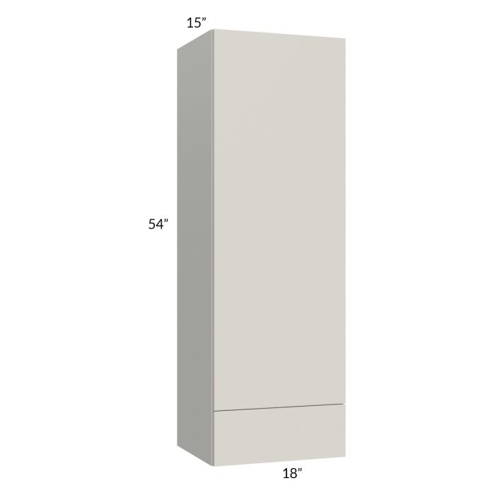 RTA Milan Beige Matte 18" x 54" x 15" Wall Cabinet-Right Hinged with Drawers and 1 Finished End Panel