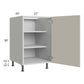 RTA Milan Beige Matte 21" Full Height Door Base Cabinet-Right Hinged with 1 Roll Out Tray