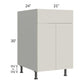RTA Milan Beige Matte 21" Sink Base Cabinet-Right Hinged with Sink Tilt-Out