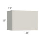 RTA Milan Beige Matte 21" x 15" Lift-Up Door Wall Cabinet with 1 Finished End Panel