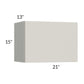 RTA Milan Beige Matte 21" x 15" Lift-Up Door Wall Cabinet with 2 Finished End Panels