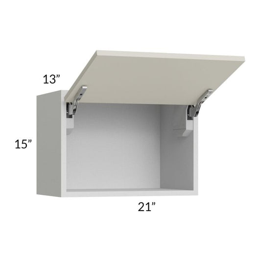 RTA Milan Beige Matte 21" x 15" Lift-Up Door Wall Cabinet