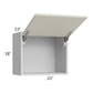 RTA Milan Beige Matte 21" x 18" Lift-Up Door Wall Cabinet with 1 Finished End Panel