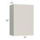 RTA Milan Beige Matte 21" x 30" Wall Cabinet-Left Hinged with 1 Finished Side