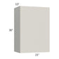 RTA Milan Beige Matte 21" x 30" Wall Cabinet-Right Hinged