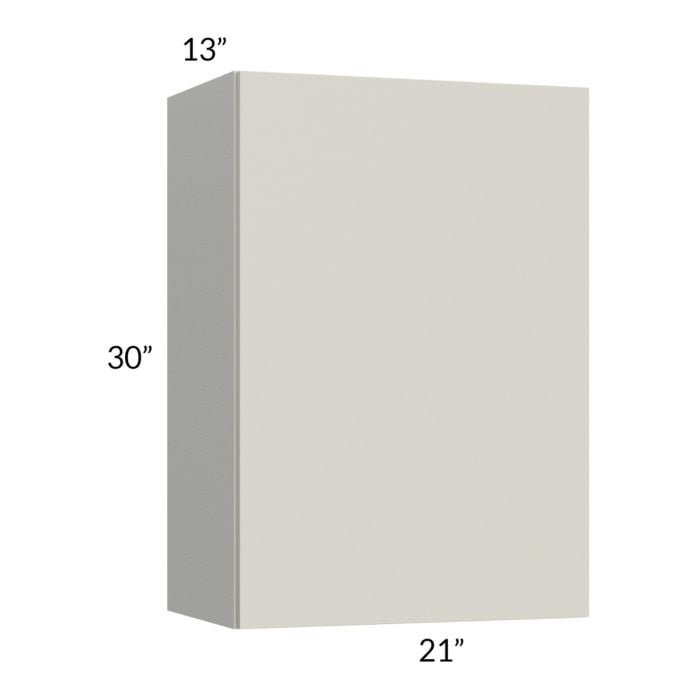 RTA Milan Beige Matte 21" x 30" Wall Cabinet-Right Hinged with 2 Finished Sides