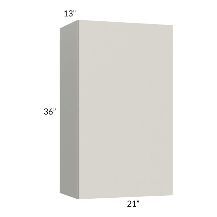 RTA Milan Beige Matte 21" x 36" Wall Cabinet-Left Hinged