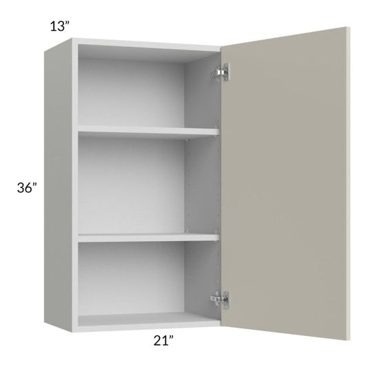 RTA Milan Beige Matte 21" x 36" Wall Cabinet-Right Hinged