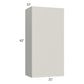 RTA Milan Beige Matte 21" x 42" Wall Cabinet-Left Hinged with 1 Finished Side