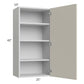 RTA Milan Beige Matte 21" x 42" Wall Cabinet-Left Hinged with 1 Finished Side