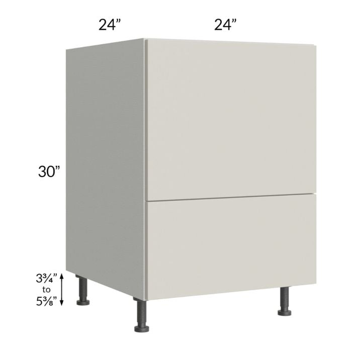 RTA Milan Beige Matte 24" Base Microwave Cabinet with 1 Finished Side