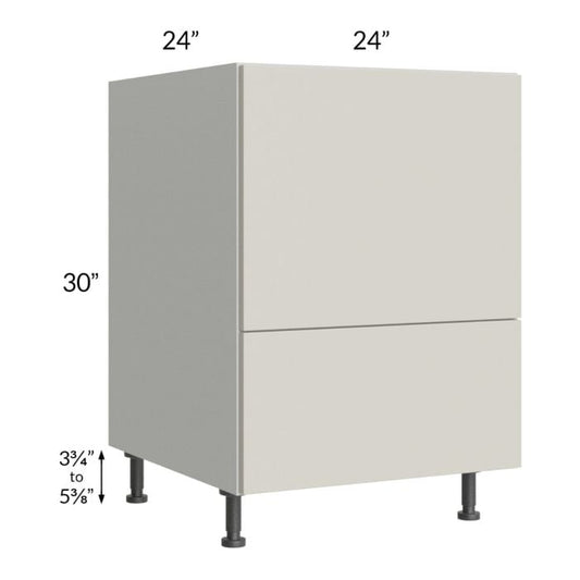 RTA Milan Beige Matte 24" Base Microwave Cabinet with 1 Finished Side