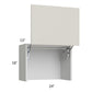 RTA Milan Beige Matte 24" Countertop Wall Appliance Cabinet