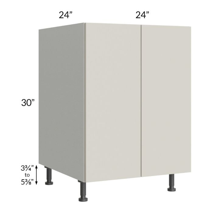 RTA Milan Beige Matte 24" Full Height Door Base Cabinet with 2 Finished Sides