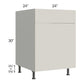 RTA Milan Beige Matte 24" Sink Base Cabinet (1 door)-Left Hinged with 1 Finished Side
