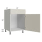 RTA Milan Beige Matte 24" Sink Base Cabinet (1 door)-Left Hinged with 2 Finished Sides